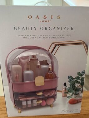 Brand newOasis Pink and Gold Cosmetic Beauty Organizer